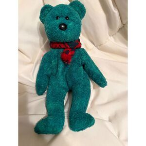 Ty Beanie Baby “Wallace” Green Bear – Tartan Scarf Plush Collectible